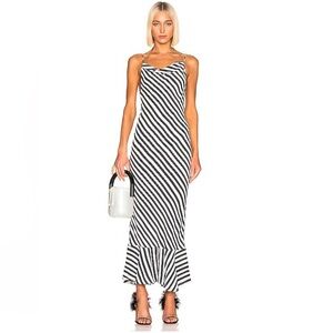 NWT Saloni Striped Black and White Women's Dress - Size 6
